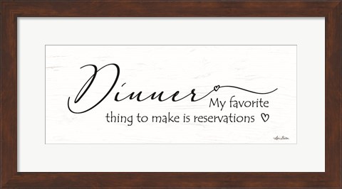 Framed Dinner Reservations Print