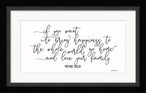 Framed Love Your Family Print