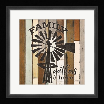 Framed Family Gathers Here Print