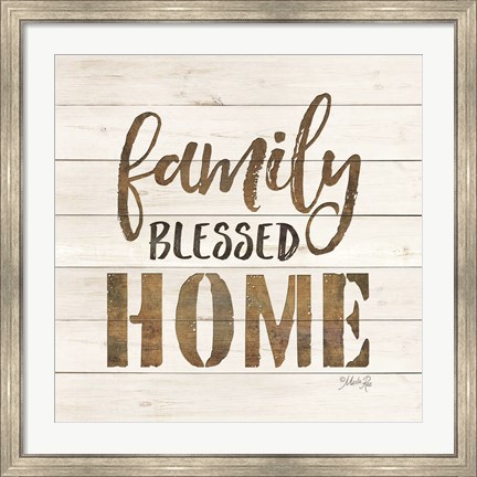 Framed Family Blessed Home Print