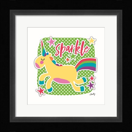 Framed Sparkle Unicorn Print