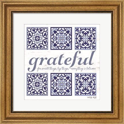 Framed Grateful Tile Print