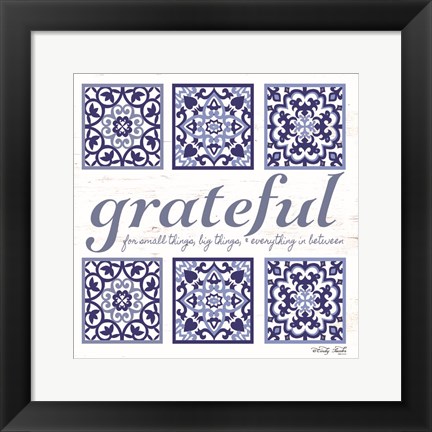 Framed Grateful Tile Print
