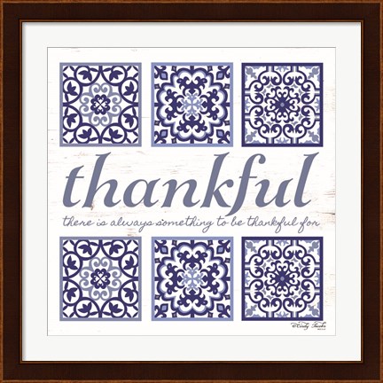 Framed Thankful Tile Print