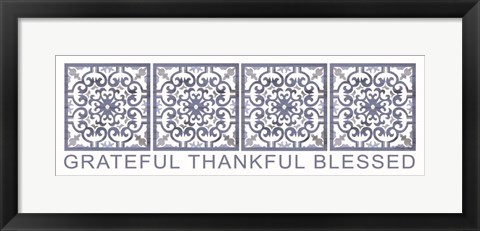 Framed Grateful, Thankful, Blessed Print