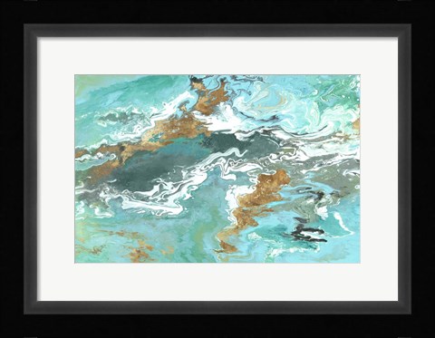 Framed Green Marble IV Print