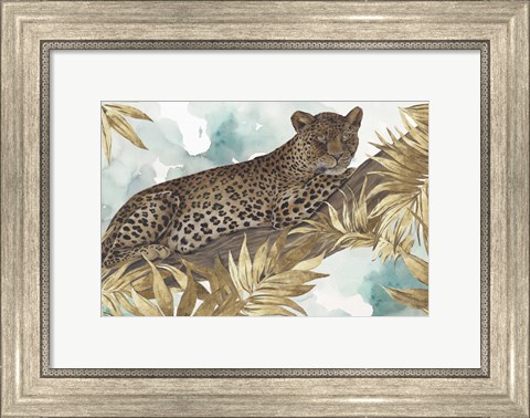 Framed Golden Leopard Print