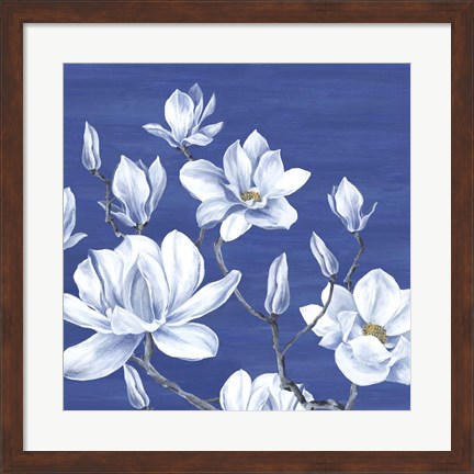 Framed Blooming Magnolias II Print