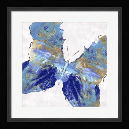 Framed Blue Butterfly Print