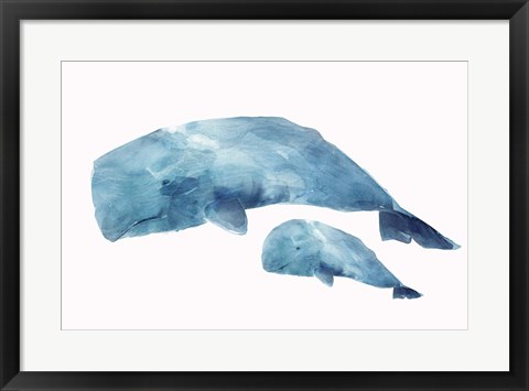 Framed Whale Baby Print