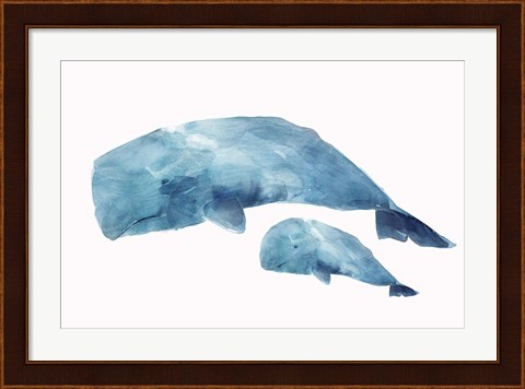 Framed Whale Baby Print
