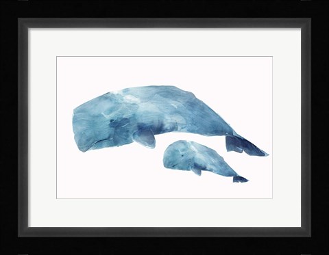 Framed Whale Baby Print