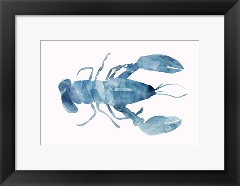 Framed Blue Lobster Print