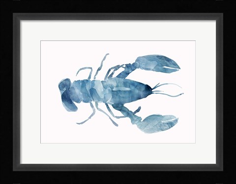 Framed Blue Lobster Print