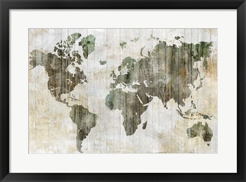 Framed World Map I Print