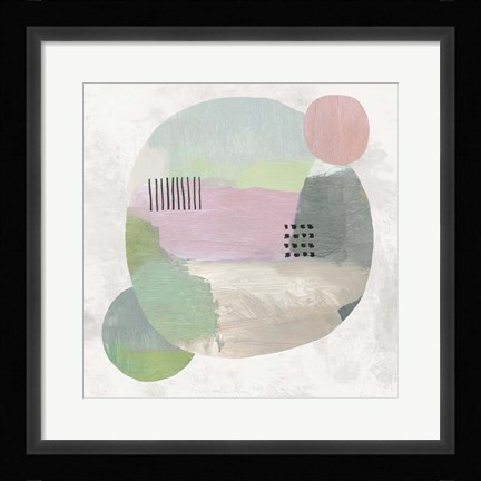 Framed Wool Circles I Print