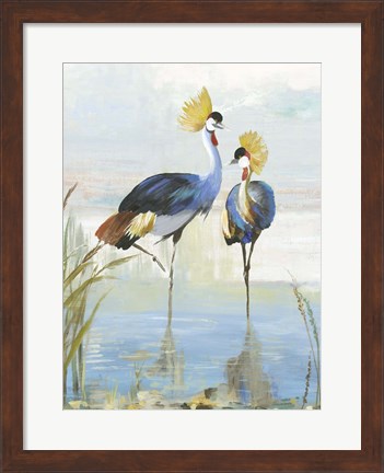 Framed Heron Pairing Print