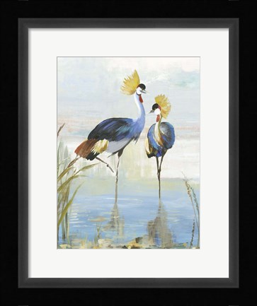 Framed Heron Pairing Print