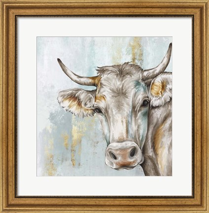 Framed Headstrong Cow Print