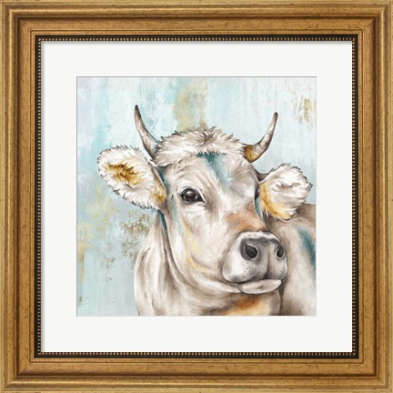 Framed Headstrong Cow I Print