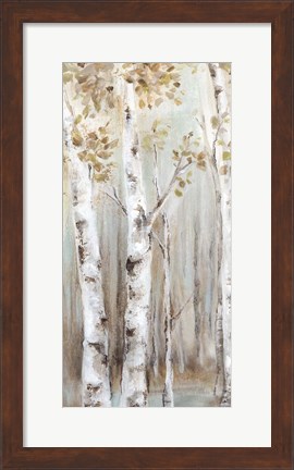 Framed Sunset Birch Forest I Print
