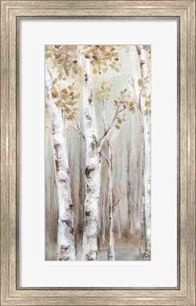 Framed Sunset Birch Forest I Print
