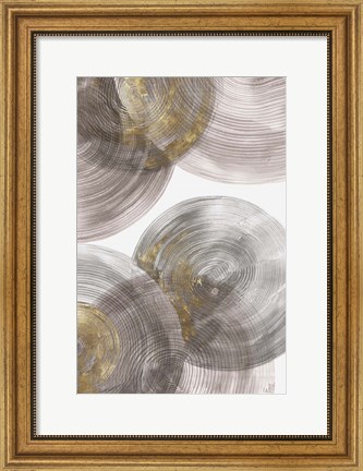 Framed Spiral Rings I Print