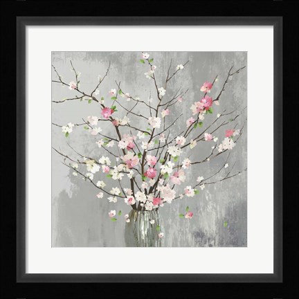 Framed Delicate Pink Blooms Print
