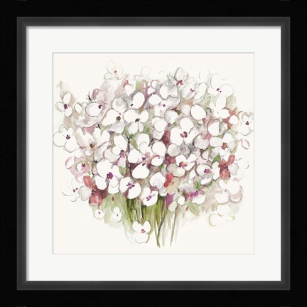 Framed White Bouquet Print