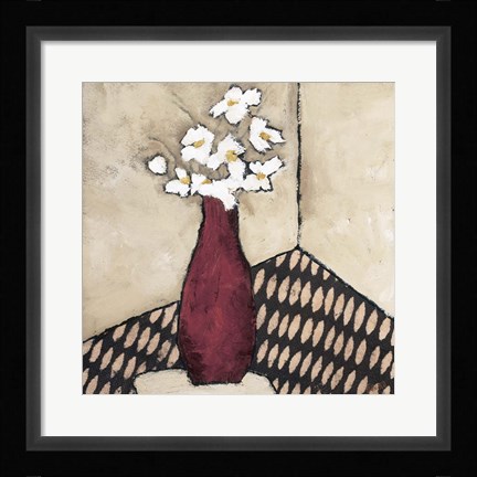 Framed Retro Red Vase Print