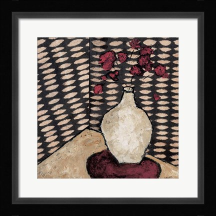 Framed Retro White Vase Print