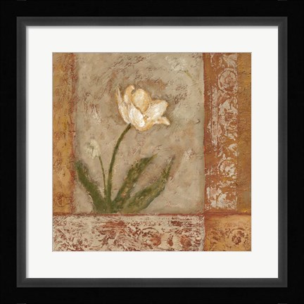 Framed Morning Floral I Print