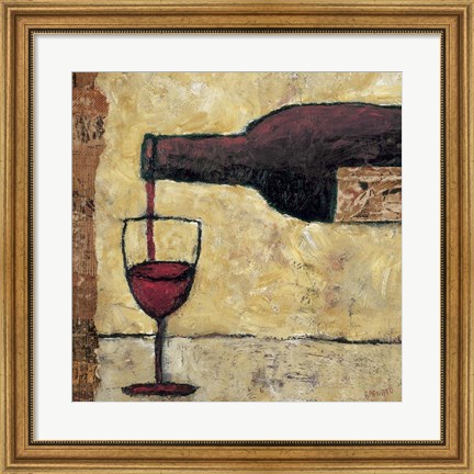 Framed Red Wine Pour Print