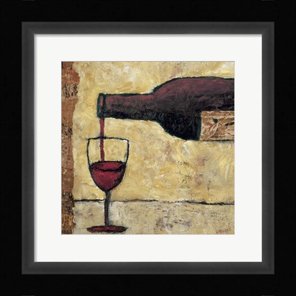 Framed Red Wine Pour Print