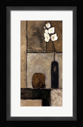 Framed Earthy Orchid Panel I Print