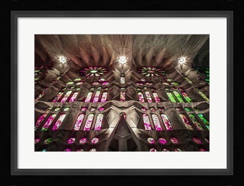 Framed Colorful Barcelona 3 Print