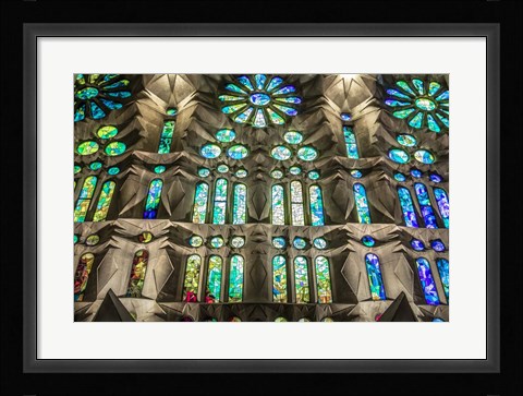 Framed Colorful Barcelona 8 Print