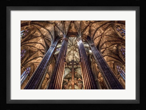 Framed Barcelona Cathedral 2 Print