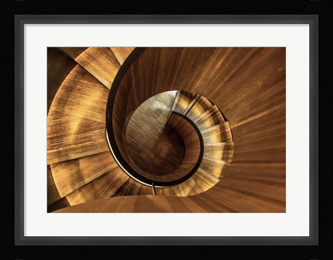 Framed Wooden Staircase Print