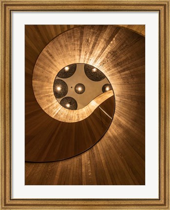 Framed Wooden Staircase 2 Print