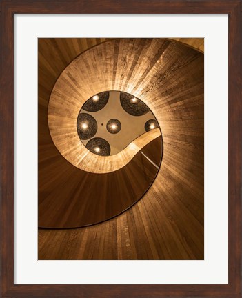 Framed Wooden Staircase 2 Print