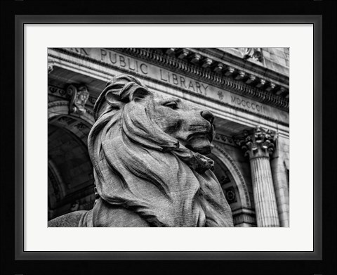 Framed New York Public Libray Black/White Print