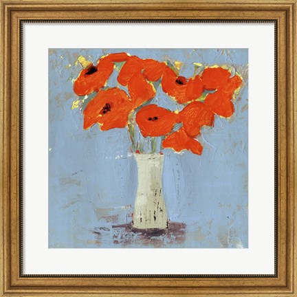Framed Orange Poppy Impression I Print