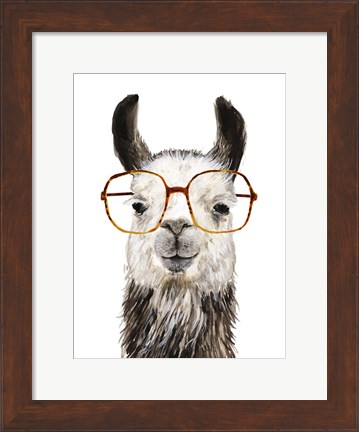 Framed Hip Llama III Print