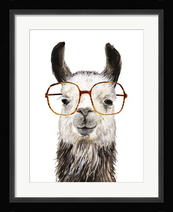 Framed Hip Llama III Print