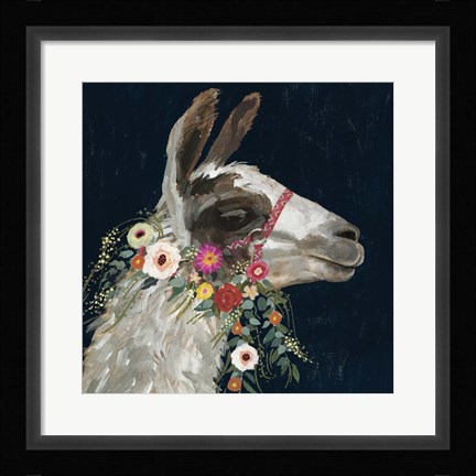 Framed Lovely Llama I Print