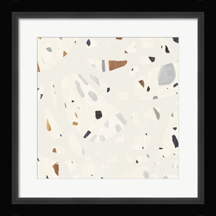 Framed Abstract Terazzo I Print