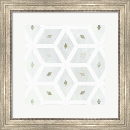 Framed Seaglass Tiles I Print