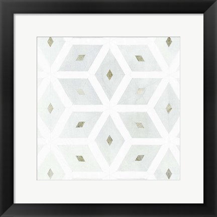Framed Seaglass Tiles I Print