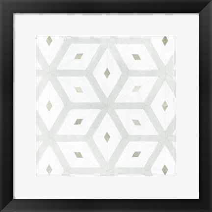 Framed Seaglass Tiles II Print
